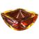 Murano Glass "RED-ORANGE" Bowl Shell Ashtray Murano, Italy, 1970s