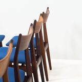 H.P. Hansen Møbelindustri set of eight rosewood dining chairs