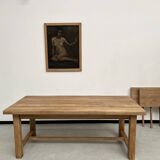 Large extendable solid oak farm table