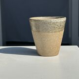 Set of 2 cups in Indonesian ceramic (brown & speckled glazed matte)