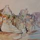 Gouache Les Baux de Provence