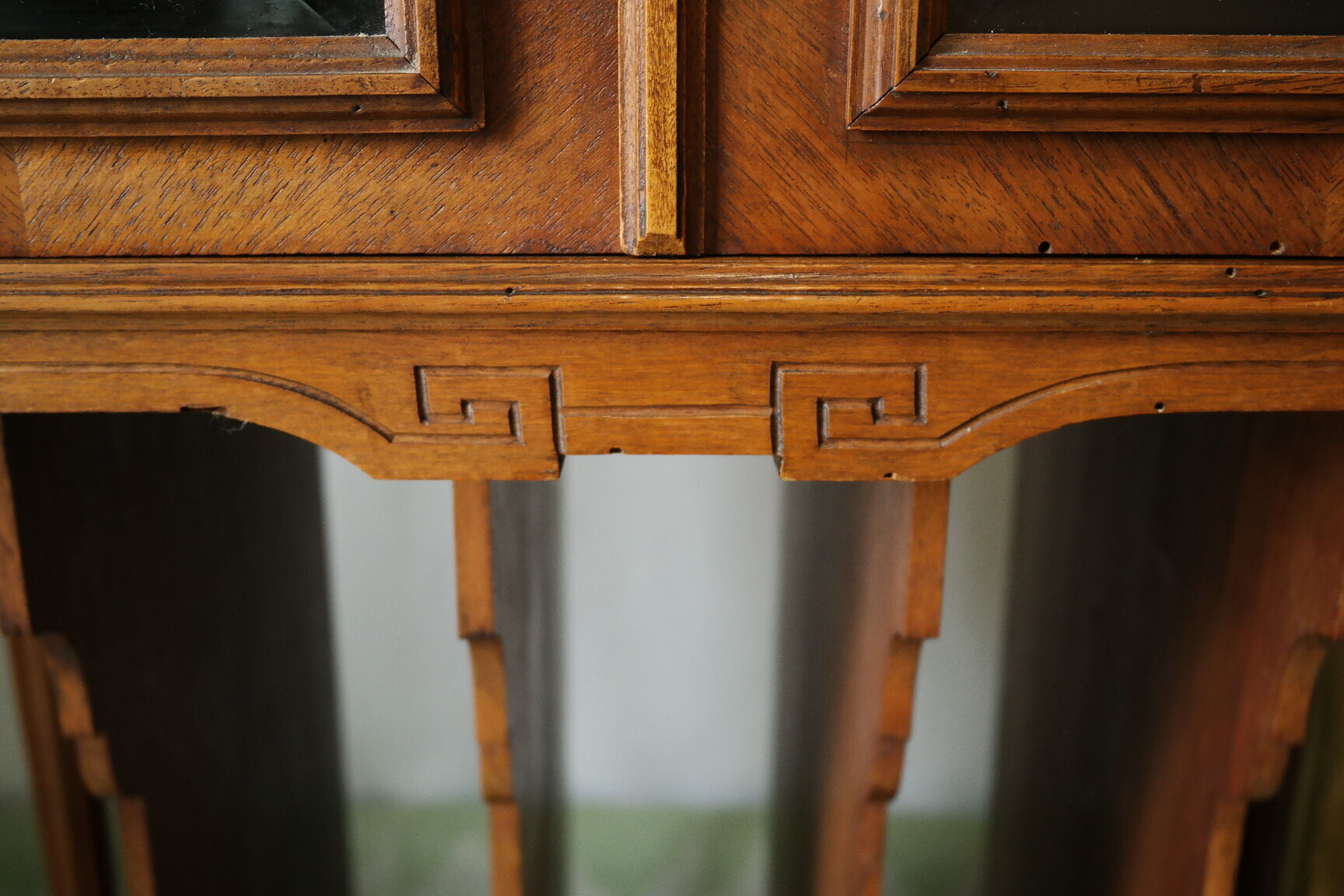 Louis XVI style music cabinet in walnut, 20th century.