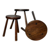 Farm stool in solid oak wood