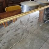 Antique Venetian brasserie mirror in eglomisé glass