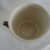 Vintage brown glazed ceramic teapot or herbal teapot