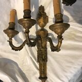 Pair of bronze sconces