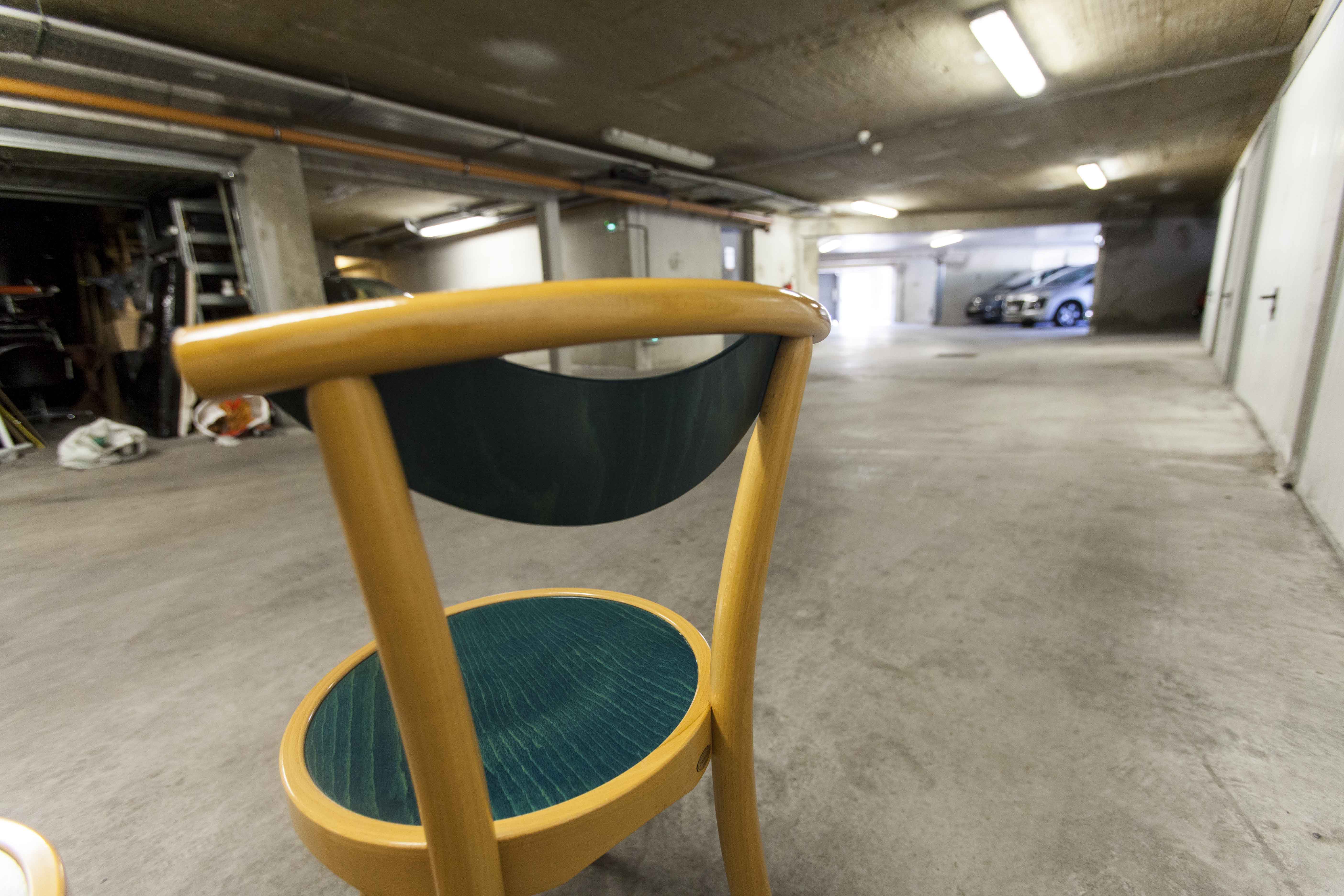 set of 4 chairs bistro Baumann model "Pollen café" design Pagnon / Pelhaître 1997