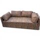 Vintage upholstered 2-seater sofa – embroidered cashmere fabric