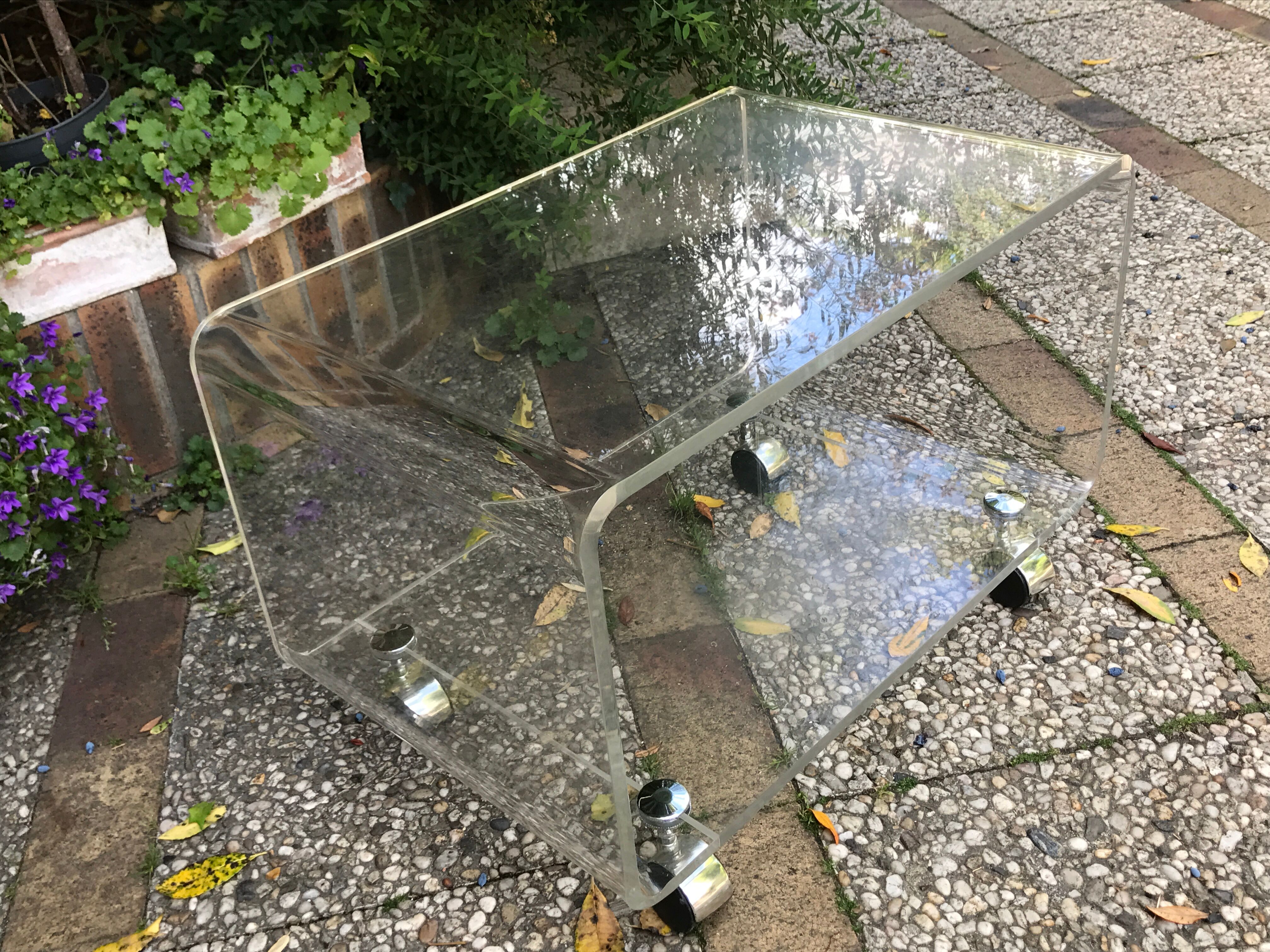 Plexiglas coffee table