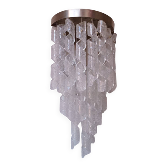 Transparent Murano glass wall sconce