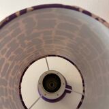 Expressive table lamp in Plum Black made from a vintage design vase by WGP.