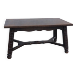 Very beautiful solid wood coffee table with pretty sculpture