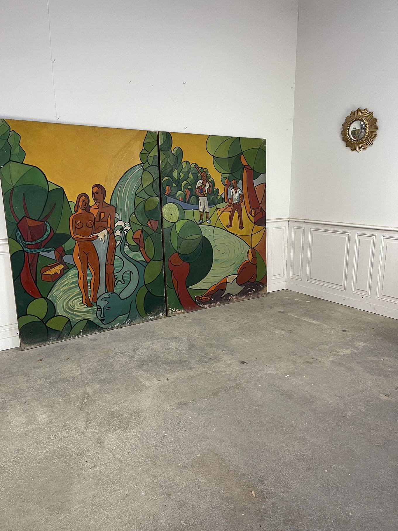 1950s diptych in the post-nabis style