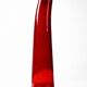 Red blown glass bubble tube vase in Murano style, vintage 80s-90s.