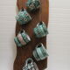 6  mugs with oak stand Robert Picault