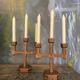 Paire de candélabres bois vintage