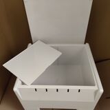 Tabouret coffre blanc Olaf Von Bohr pour Gedy