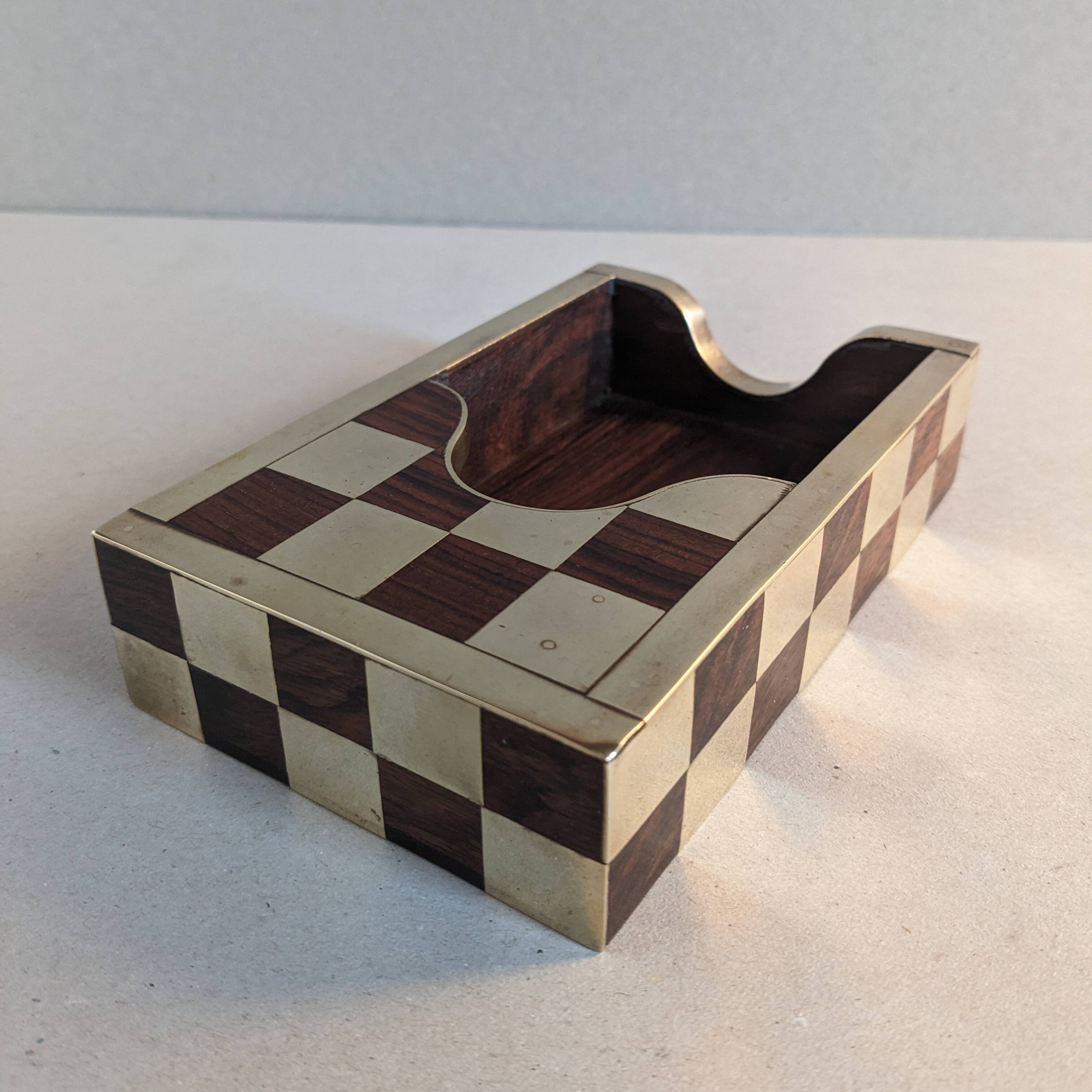 Art Deco box, rosewood and brass