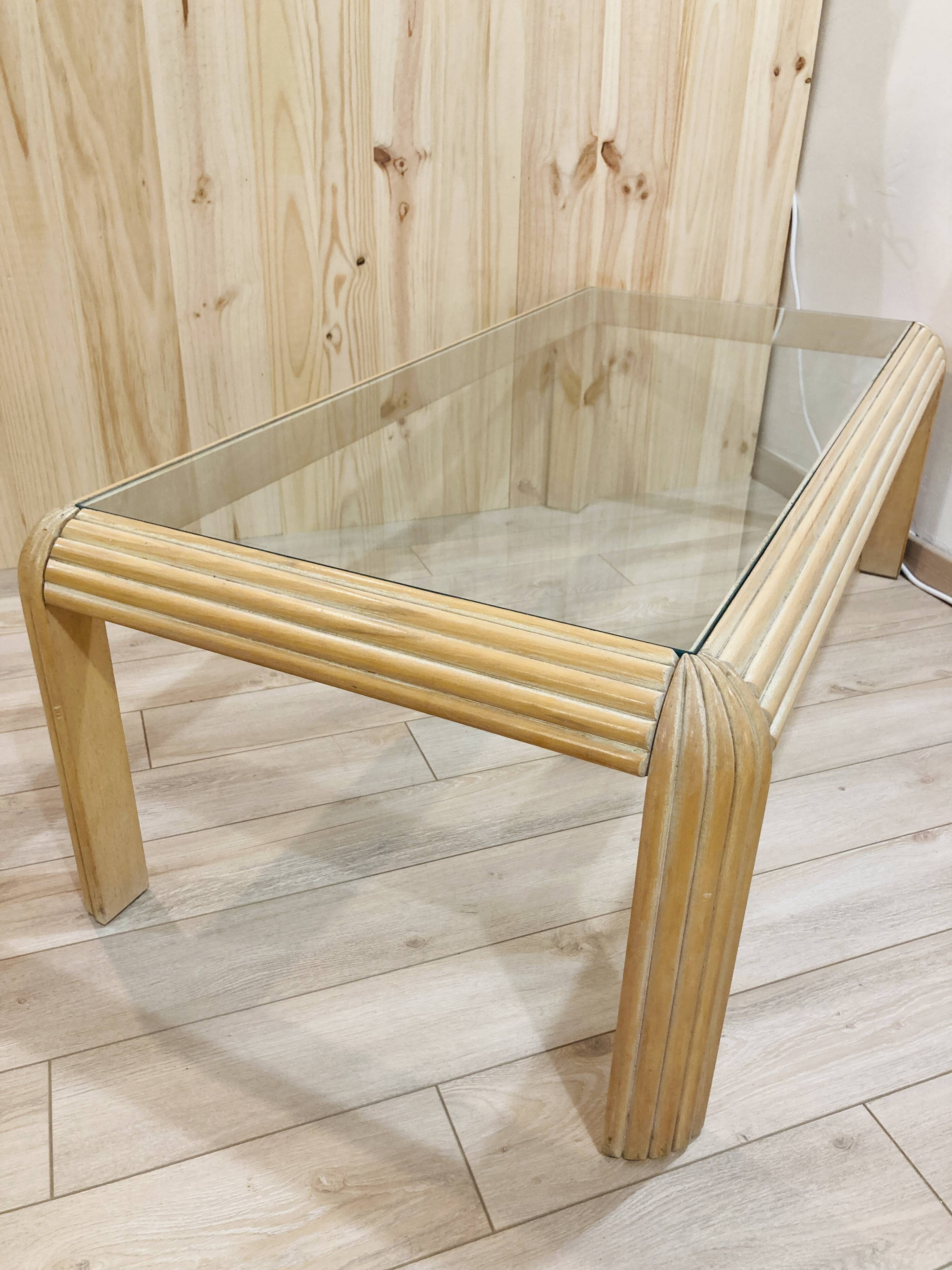 Glass coffee table from the 80, Ligne Roset