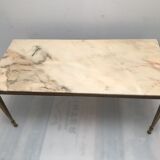 Table basse en marbre onyx  années 50-60
