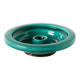 Large ceramic candlestick, handmade, green, 1970.