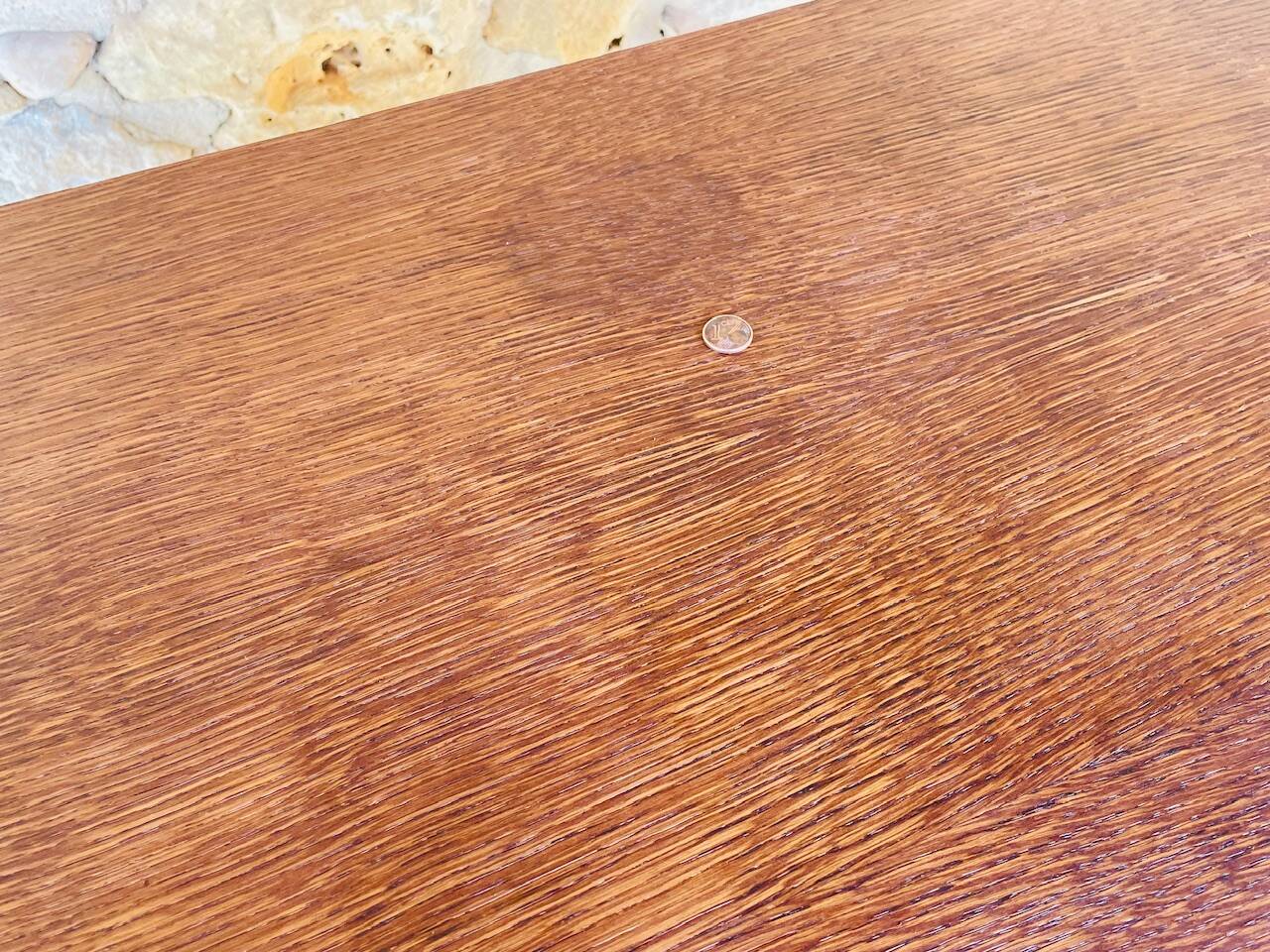 Commode vintage en noyer, pieds compas , circa 1950s