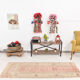 2x7 shades of red & beige vintage runner rug, 77x222cm