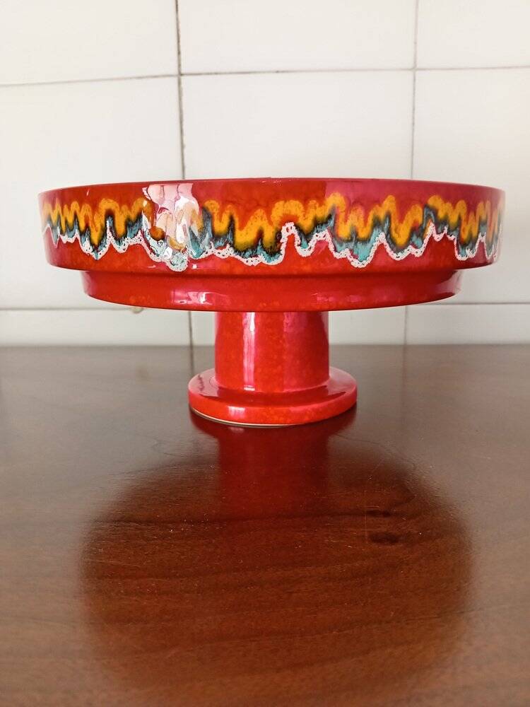 Bertoncello ceramic cake stand, 1970s