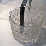 Scandinavian design frosted glass ice cube bucket