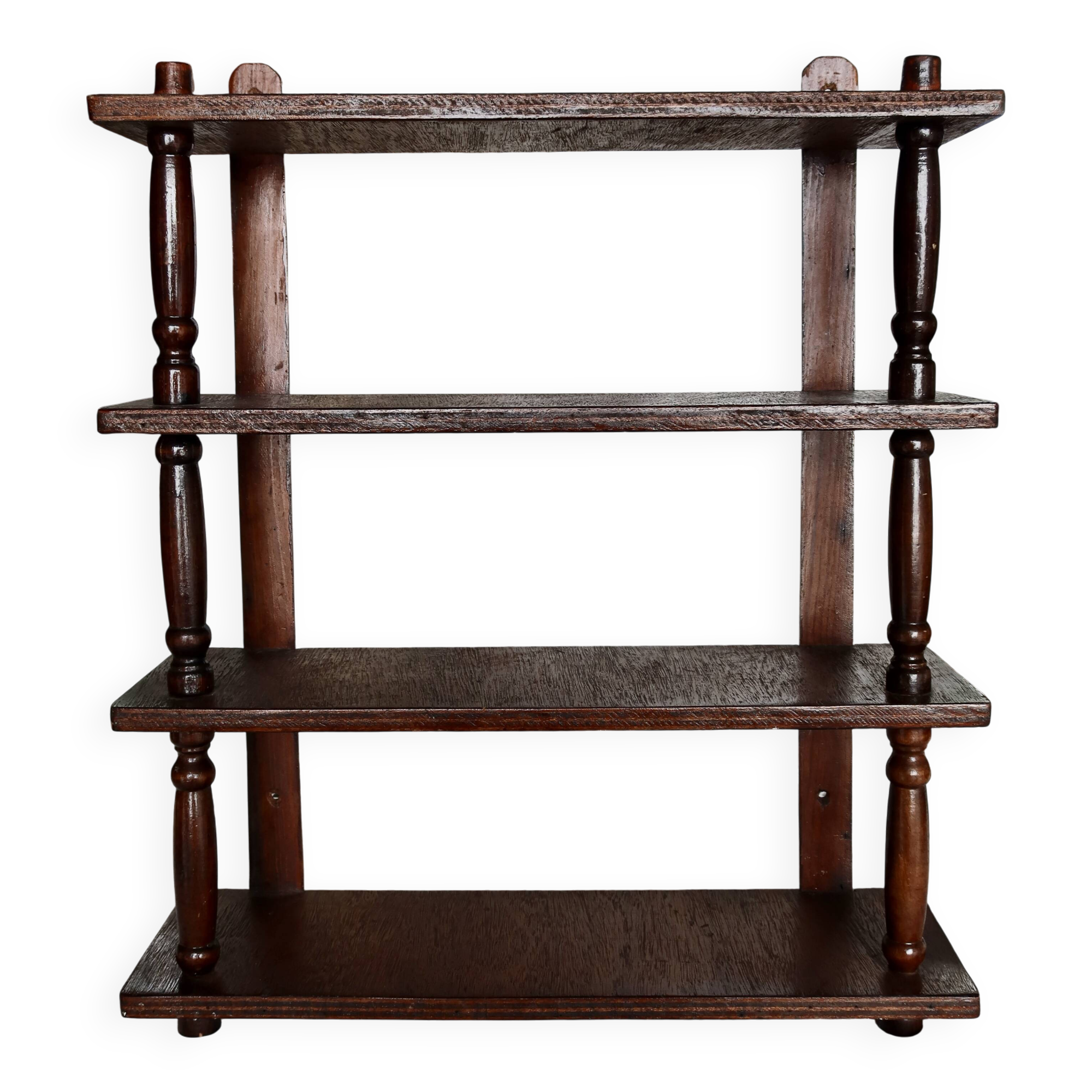 Vintage wooden wall shelf - Wall mounted or freestanding