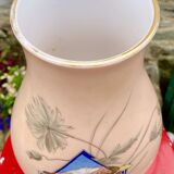 Rare opaline vase from baccarat crystal factory decor art deco art nouveau