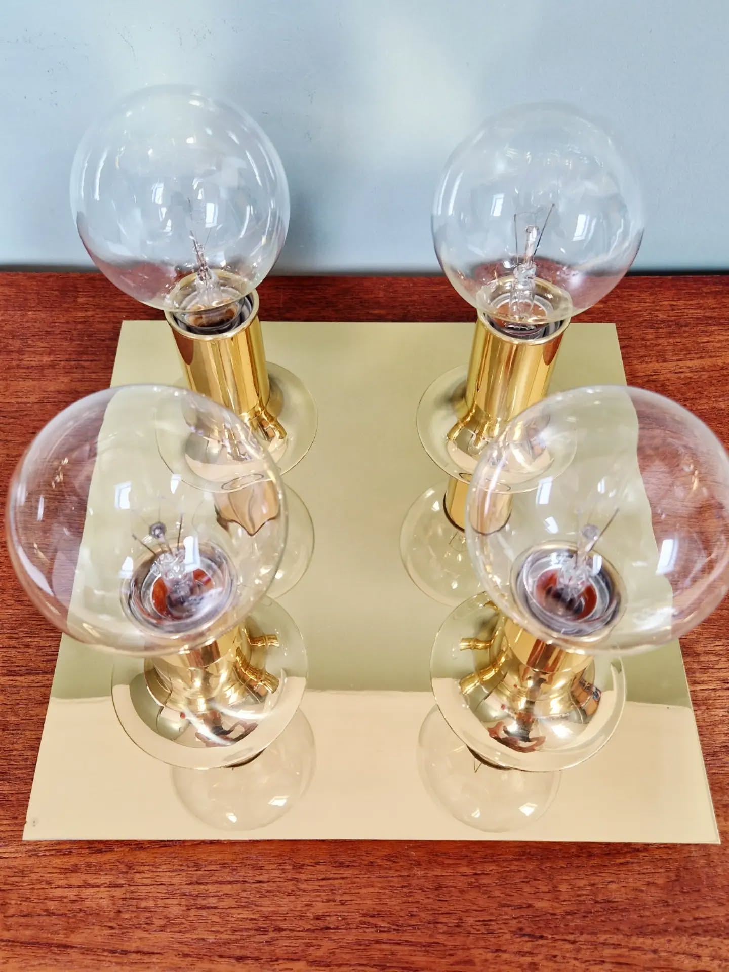 Tubular ceiling light in brass, Cosack Leuchten, 1970