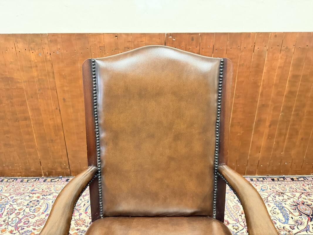 Chaise de bureau Chesterfield marron classique anglaise