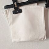 6 squares of damask fabric outline of roses embroidered satin thread