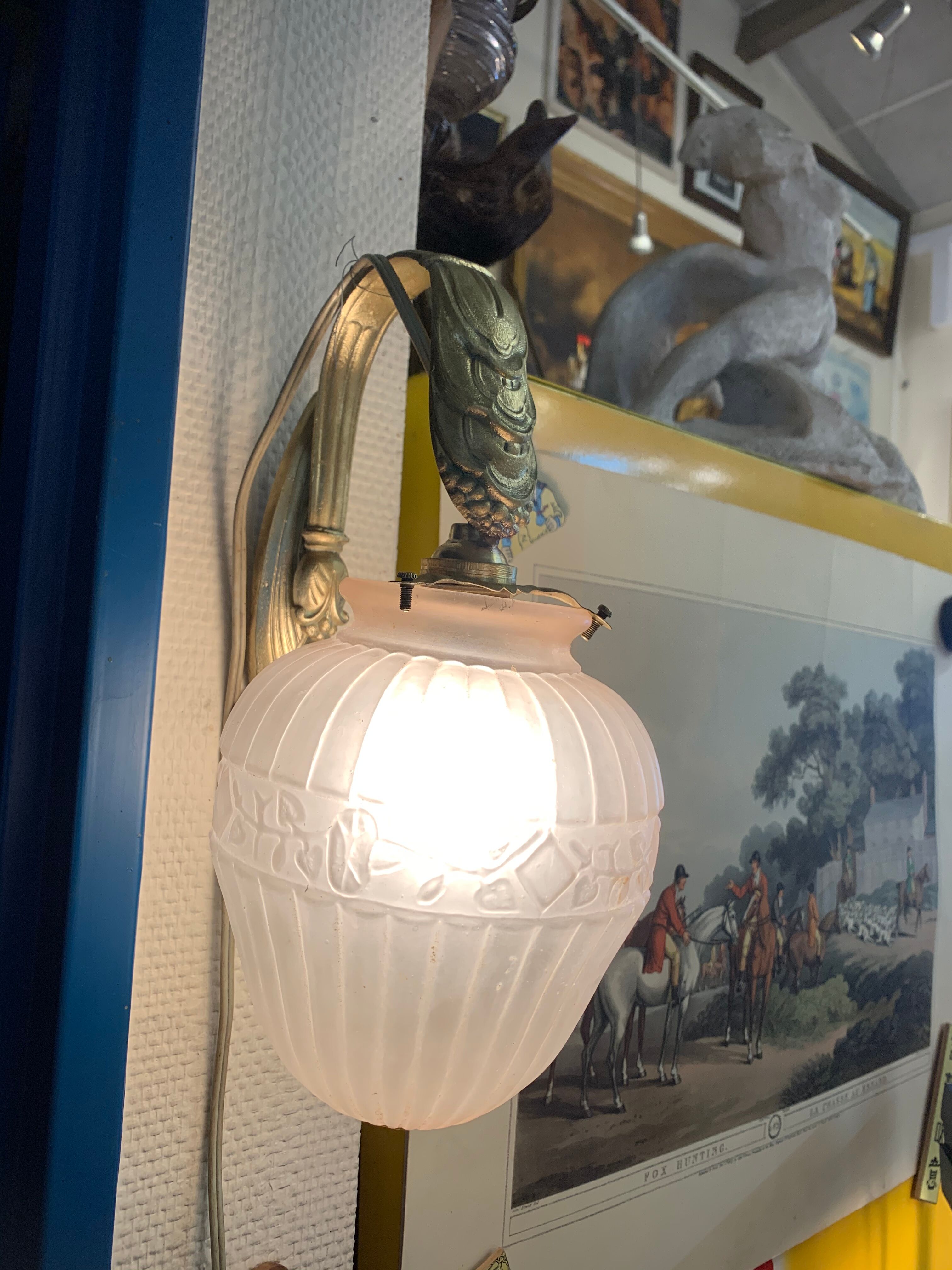 Sconce in bronze art deco