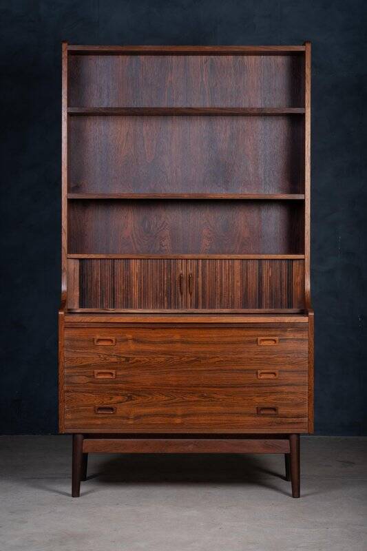 Rosewood Bookcase attributed to Johannes Sorth for Nexø Møbelfabrik, 1960s