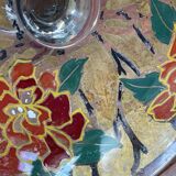 Enamelled glass footed bowl signed LEG for LEGRAS
