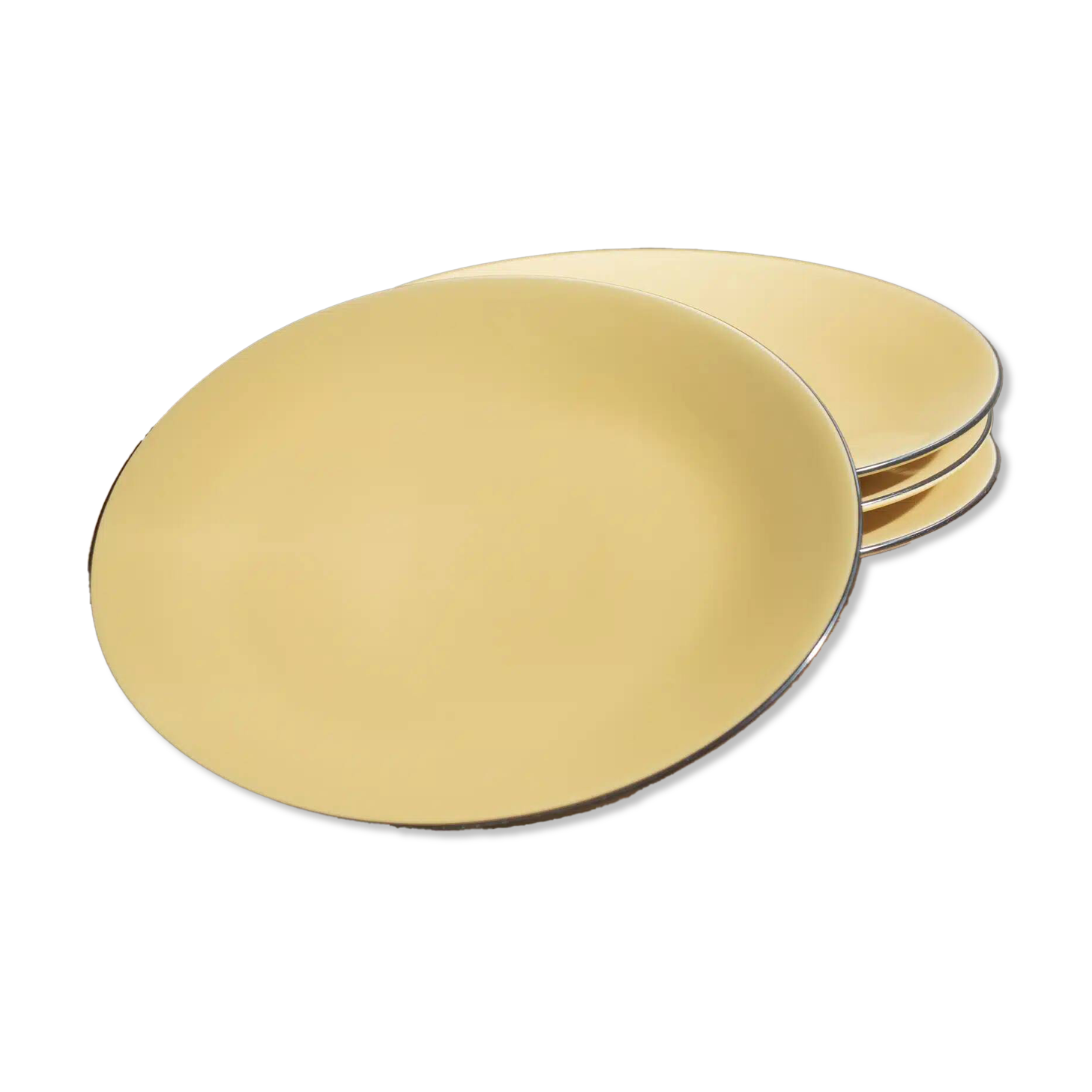 Set of 4 large plates "Dominique"