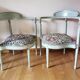 Pair of vintage corner armchairs refurbished