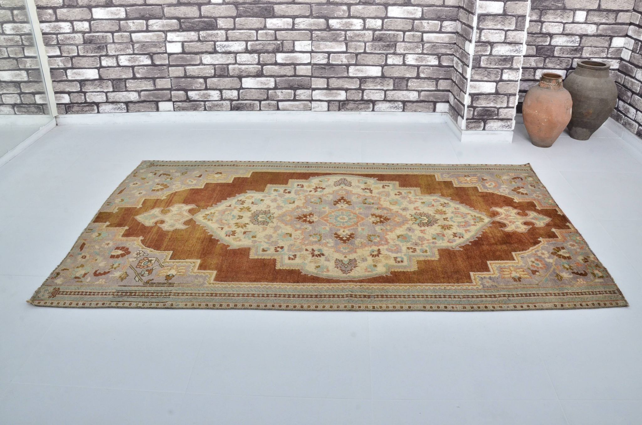 Turkish Oushak handmade rug sku 3568