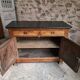 French Louis Philippe walnut buffet with black marble top, France, circa 1840–1860.