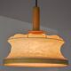 "Cocoon" pendant light, resin and pine, Italy, 1970