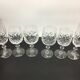 Cut crystal glasses: duo, 6 champagne, wine and water glasses from the 60s