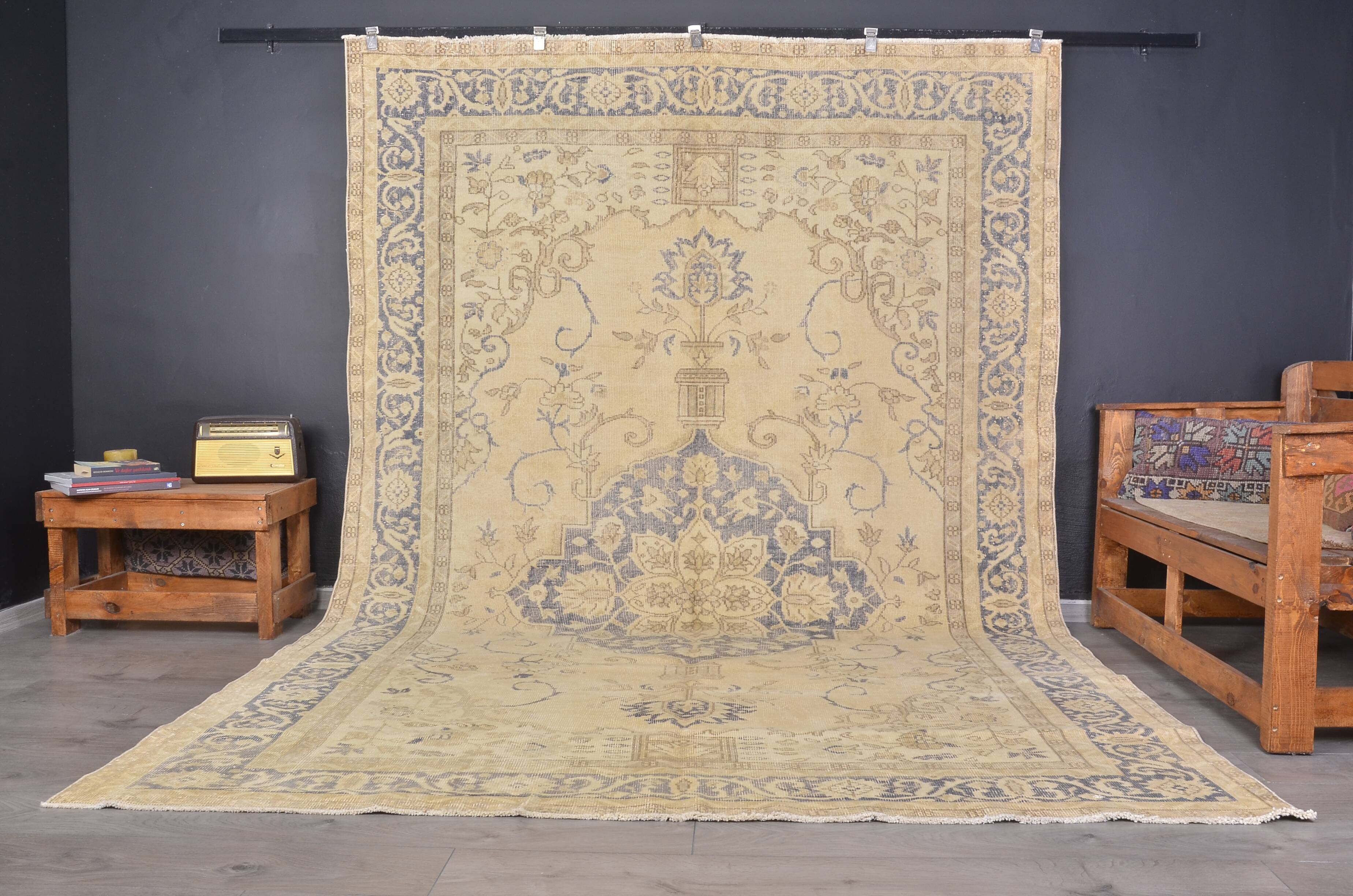 Oushak Handknotted Floral Rug sku 2166