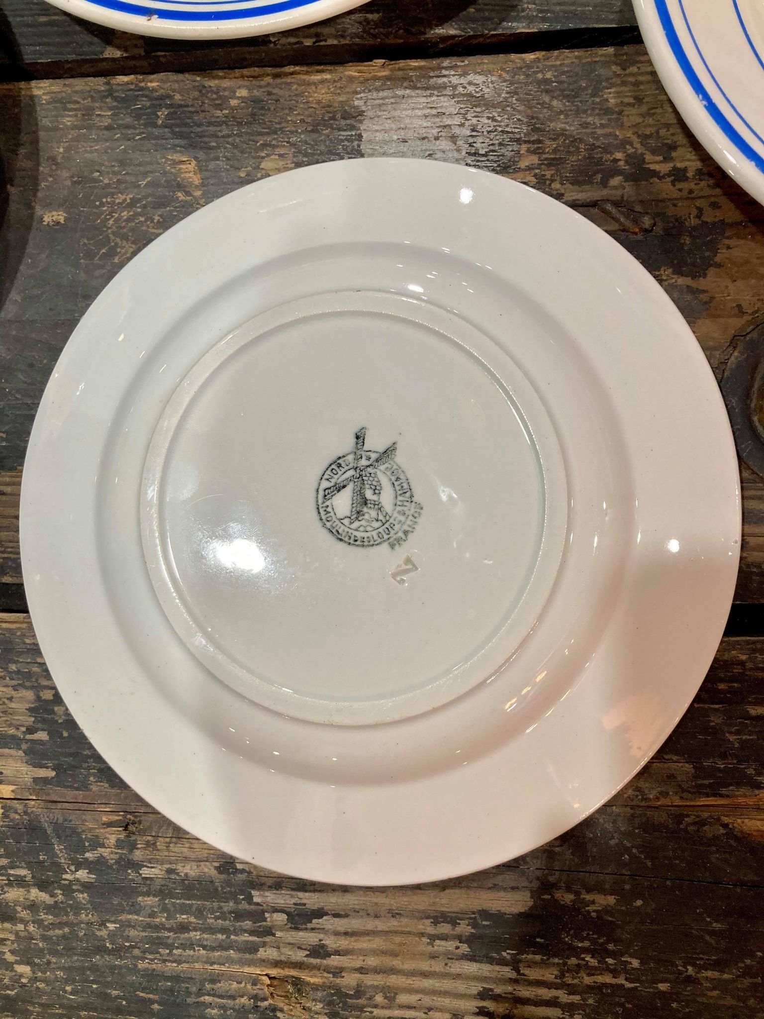 Lot 7 plates Mill of Wolves - Blue Edising Hamage