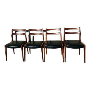Série de 4 chaises danoises - teck