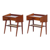 Pair of vintage Scandinavian bedside tables 1960