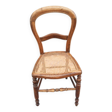 Louis Philippe style chair in walnut, 1900.