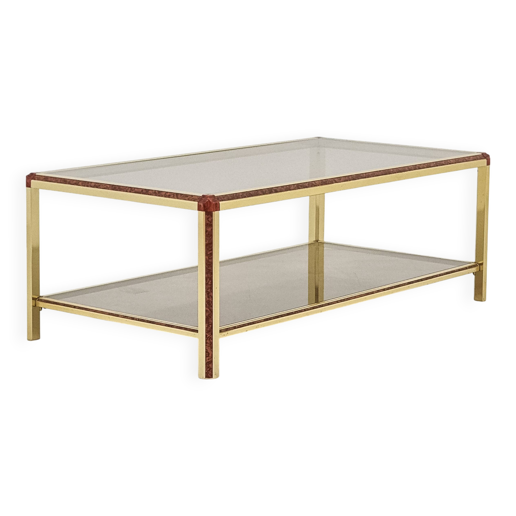 1980s smoked glass coffee table