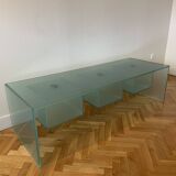 Roche bobois coffee table kyoto 146 x 46 x 50 glass sablé paris